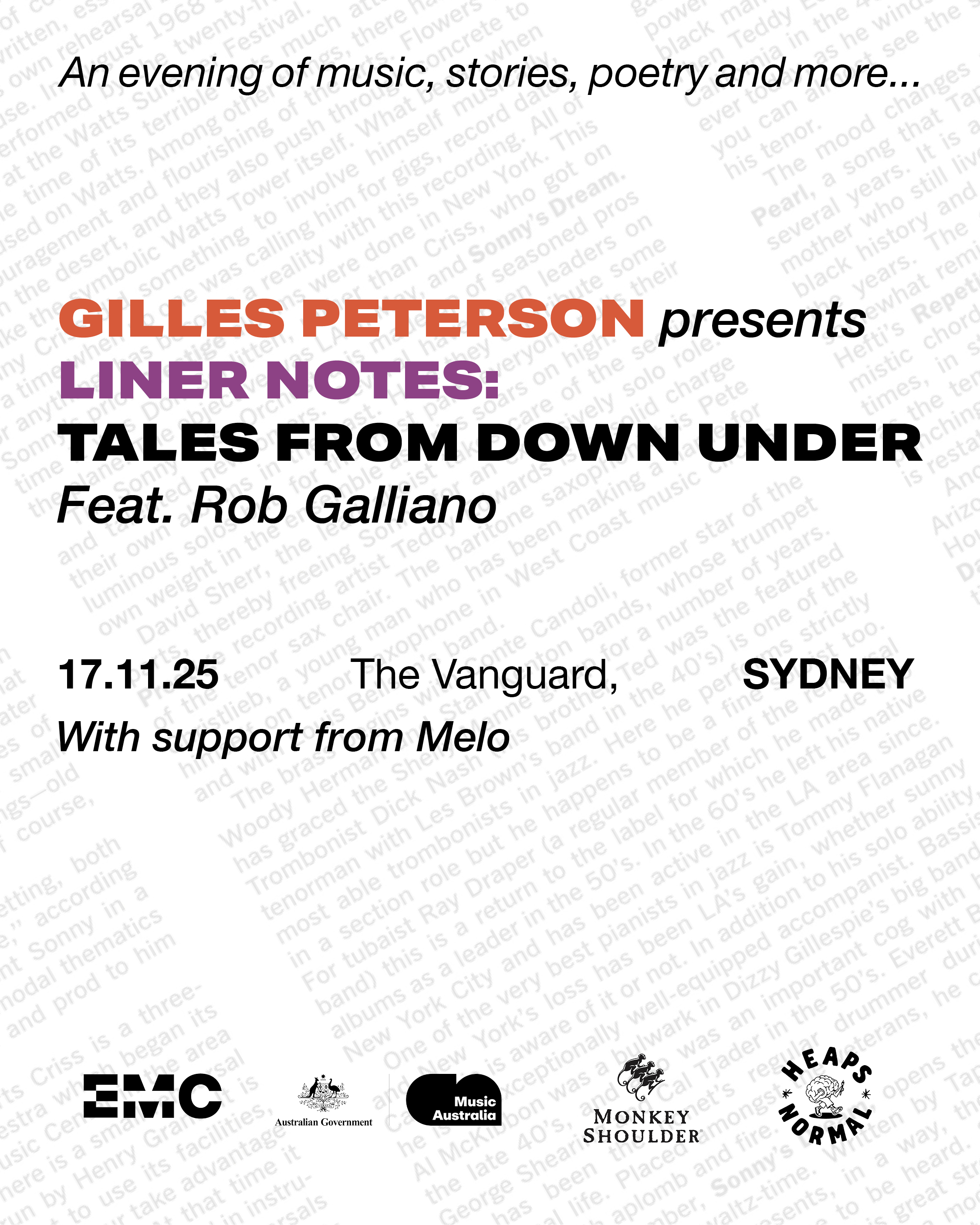 Liner Notes - Tales From Down Under