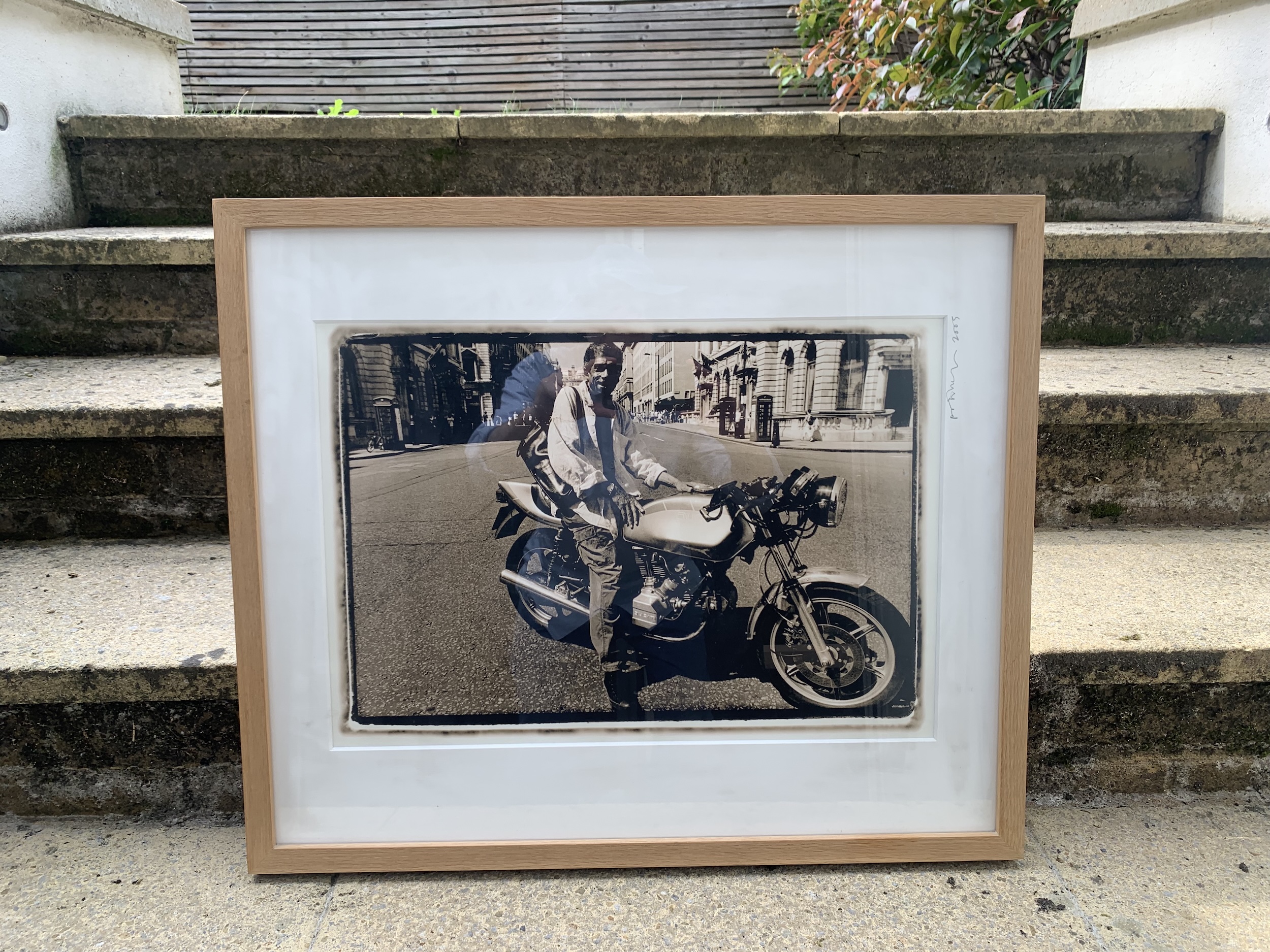 Steve Reid Motorbike Framed Photo 